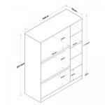 Door Storage Cabinet with 8 Shelves – White Linen Closet for Bedding, Pillows, and More